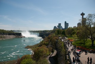 Blick auf die Horseshoe Falls der Niagara Fälle